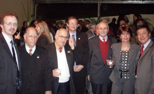 (da esq. para dir) Waldemar Manassero, Antonio Gagliardi, Michele Perricone, Fabio Botto, Giovanni Manassero, S�nia e Hiroyuki Minami no