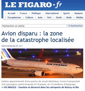 Exlos�o de bomba pode ter derrubado avi�o da Air France, de acordo com jornal franc�s