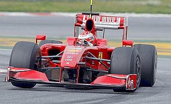 Raikkonen na volta que rendeu o segundo tempo, do primeiro dia de testes, em Montmelò
