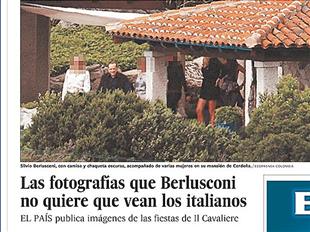 O jornal espanhol El País é um dos acusados de difamação, por ter publicado fotos de Berlusconi em sua casa na Sardenha 
