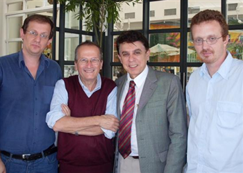 Da esquerda para a direita: Fabio Botto, Attilio De Gasperis, Heródoto Barbeiro e Waldemar Manassero