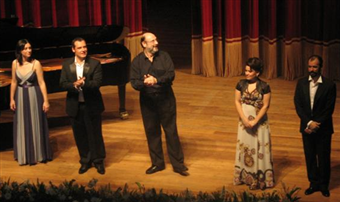 Da esquerda para a direita: Dana Radu, Giuseppe Varano, Sergio Casoy, Artemisa Repa e Enrico Marrucci