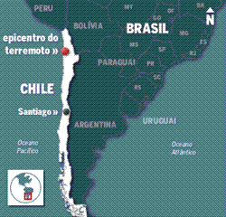 Localização geográfica do Chile 