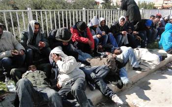 Imigrantes em Lampedusa