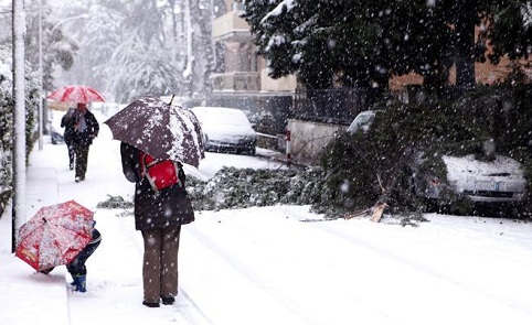 Forte neve atinge a Itália