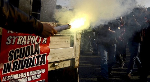 Conflitos em protestos na Itália