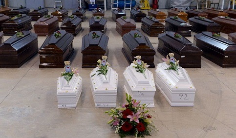Tragédia em Lampedusa, deixou centanas de imigrantes mortos