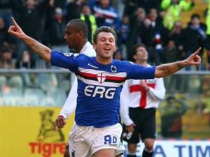 Cassano da Sampdoria foi eleito o melhor homem em campo na goleada que seu time impôs à Lazio