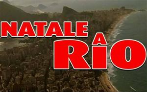 Cena de abertura do filme 'Natale a Rio', com as praias do Rio de Janeiro ao fundo