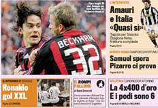 Gol de Ronaldo é destaque nos jornais italianos