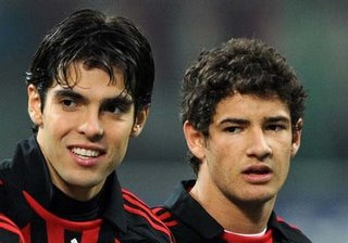 Kaká e Pato, os brasileiros do Milan, formam uma das melhores duplas da história recente do clube, e terão a missão de levar seu time à vitória contra o Siena