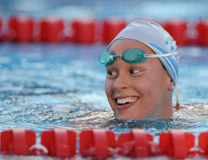 A italiana Federica Pellegrini bateu mais um recorde mundial, desta vez nos 200 metros estilo livre