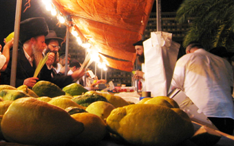 Comunidade Judia celebrando o Sukkot