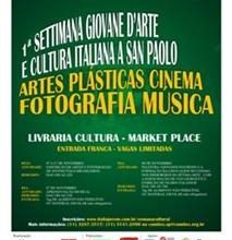 Convite da 1a Settimana Giovane D'Arte e Cultura Italiana a San Paolo