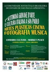 Convite da 1a Settimana Giovane D'Arte e Cultura Italiana a San Paolo