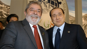 Lula e Berlusconi em foto de arquivo