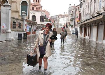 Ruas alagadas em Veneza