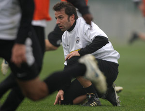 Apesar das muitas ausências da Juve,no jogo contra a Udinese, Del Piero está animado com seu retorno ao time