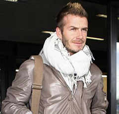 Beckham chega na Itália e se apresenta ao Milan