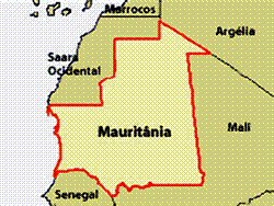 Mapa da Mauritânia