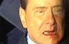 Ataque ao primeiro ministro, Silvio Berlusconi, é tema de artigo feito pela equipe de Riccardo Merlo