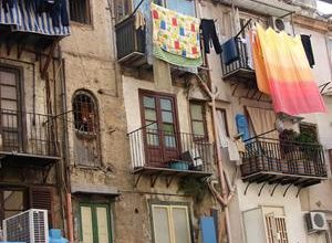 Fachada de casas características de Palermo