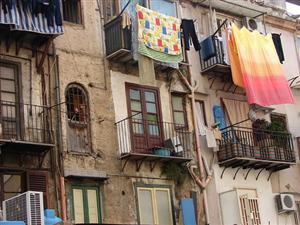 Fachada de casas características de Palermo