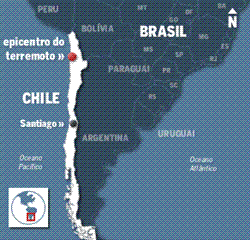 Localização geográfica do Chile