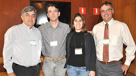 Luís José F. Alves (Evora), Eder Gomide (La Nave Turismo), Renata Caballero (Ancoradouro) e Marcos Lopes (CLM Turismo)