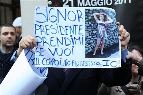 Mais uma manifestação contra Berlusconi