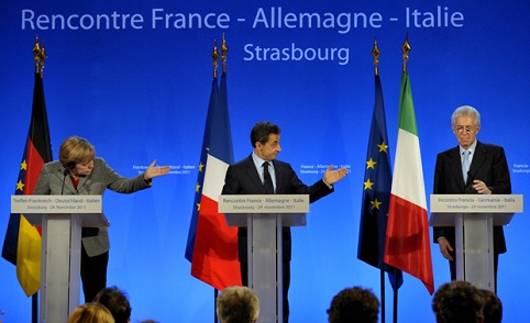 Merkel, Sarkozy e Monti