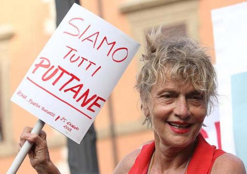 Manifestação em Roma em favor de Berlusconi