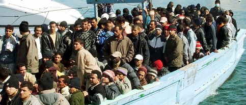 Imigrantes no Mediterrâneo