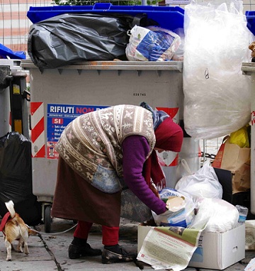 Pobreza atinge 1,5 milhão de famílias na Itália