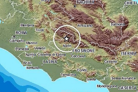 Localização geográfica do terremoto